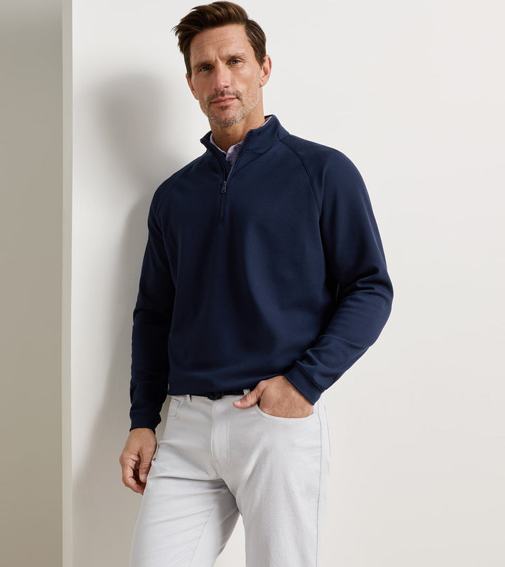 Peter Millar Cradle Pique 1/4 Zip - Navy