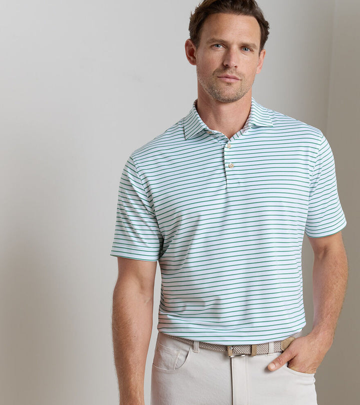 Peter Millar Dunnes Polo White/Snow Pea