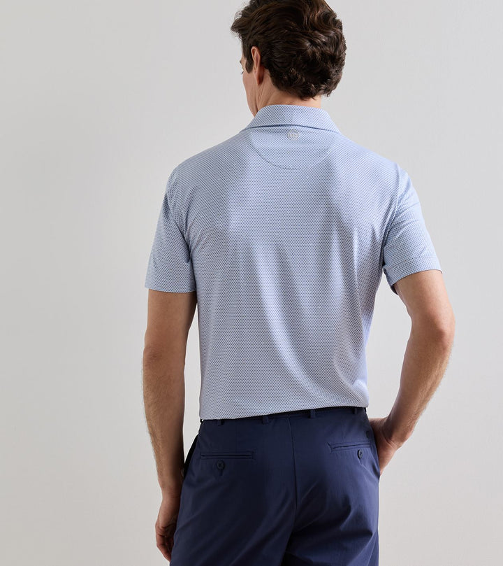 Peter Millar Endives Polo  White/Windy Blue