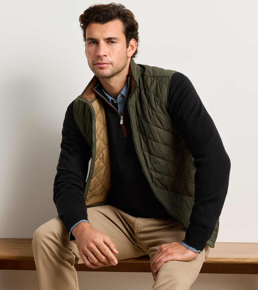 Peter Millar Essex Vest - Dark Olive