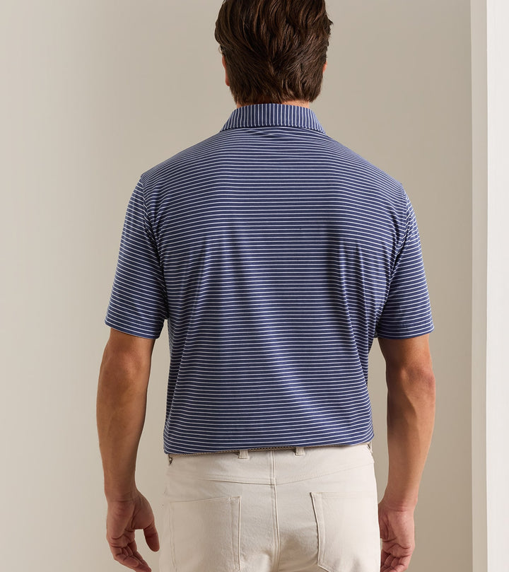 Peter Millar Etc Stripe Polo - Bali Blue
