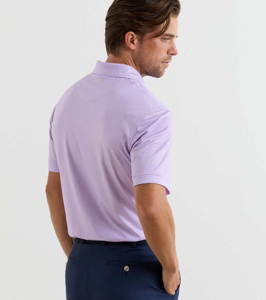 Peter Millar Gingham Polo Purple Iris