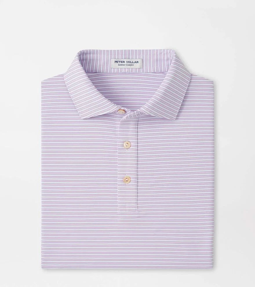 Harrington Jersey Polo White/Purple Iris