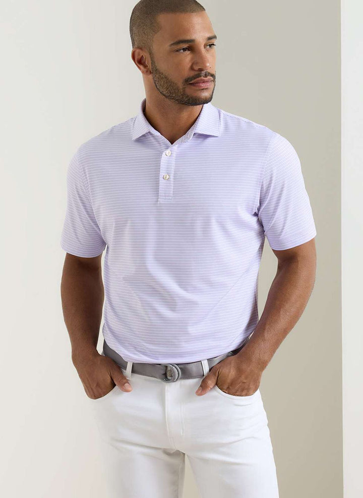 Harrington Jersey Polo White/Purple Iris