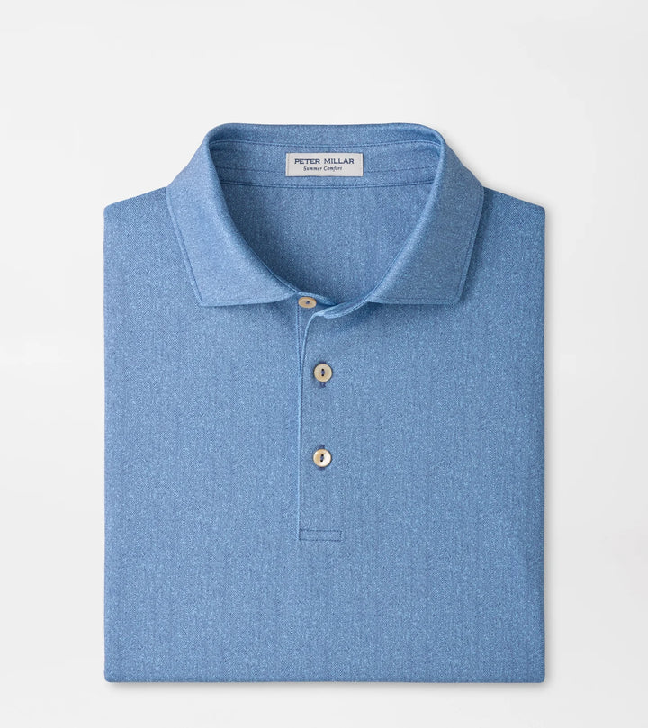 Peter Millar Herringbone Polo Bali Blue