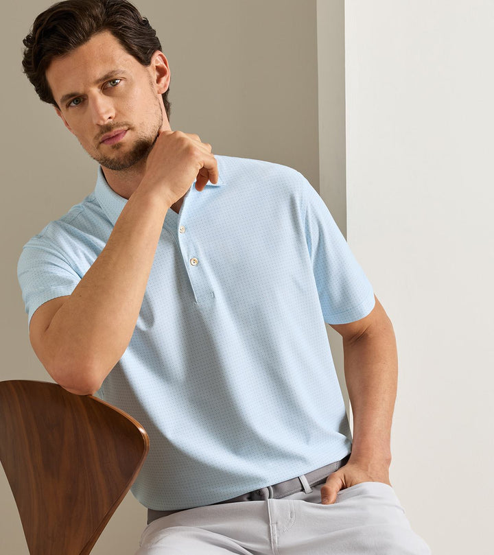 Peter Millar Mosaic Polo - Pale Blue