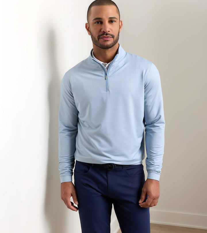 Peter Millar Perth Basketweave 1/4 Zip - Lakeside