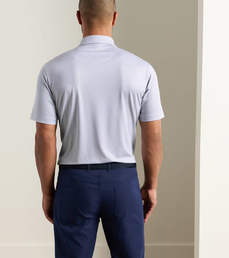 Peter Millar Phoenix Polo White/Bali Blue