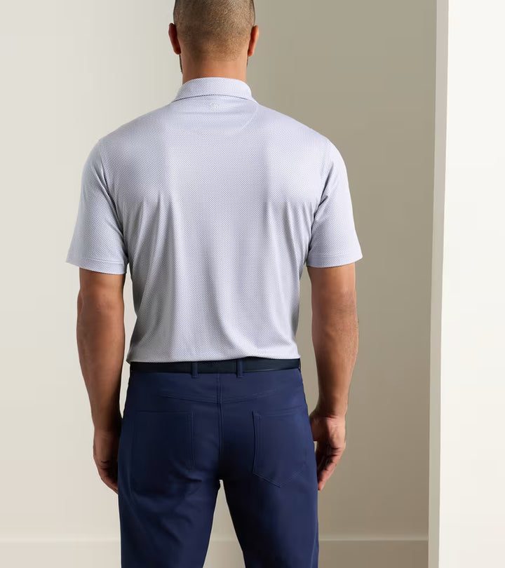 Peter Millar Phoenix Polo White/Bali Blue