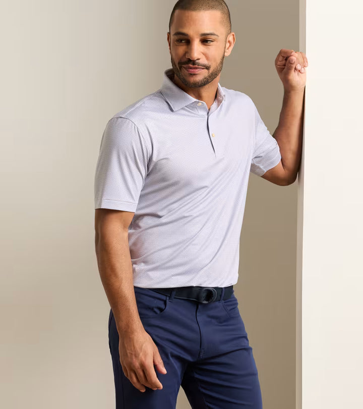 Peter Millar Phoenix Polo White/Bali Blue
