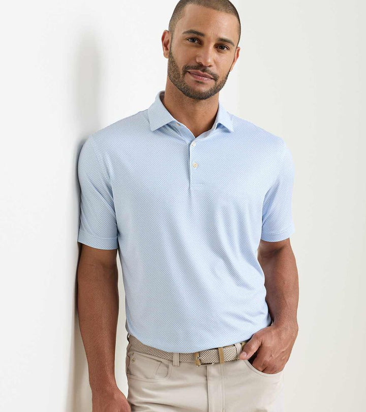 Peter Millar Phoenix Polo – White/Bluebird