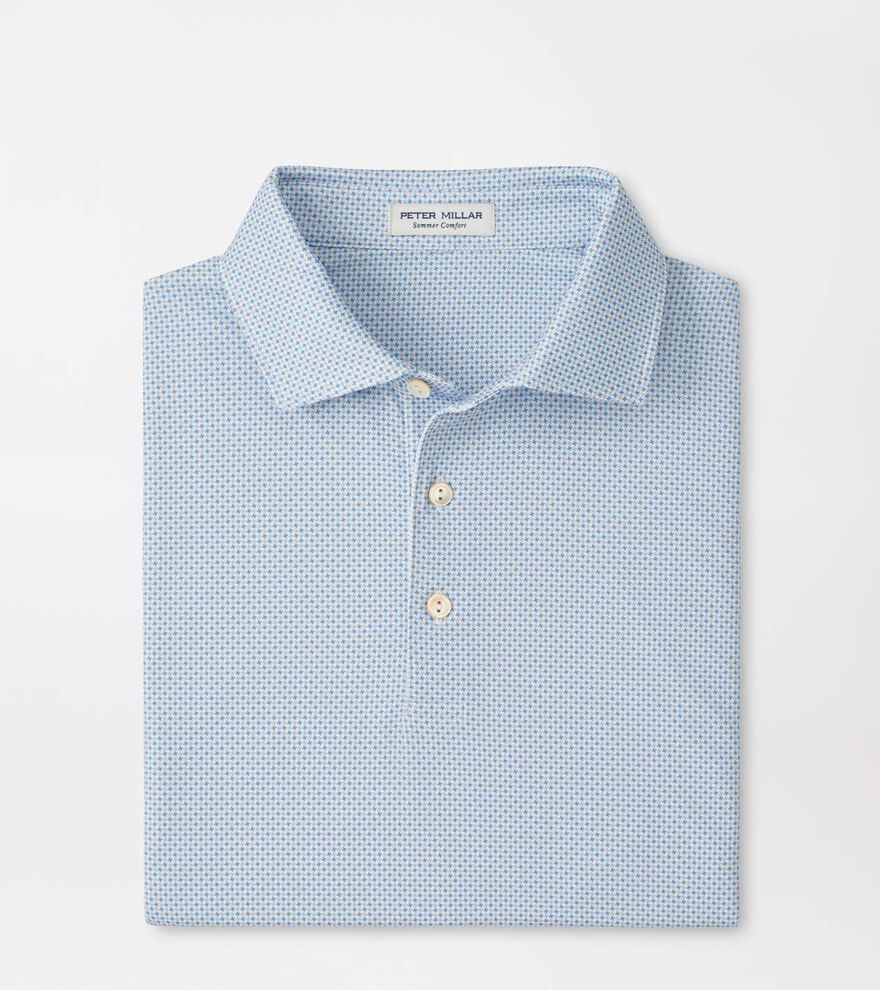 Peter Millar Phoenix Polo – White/Bluebird