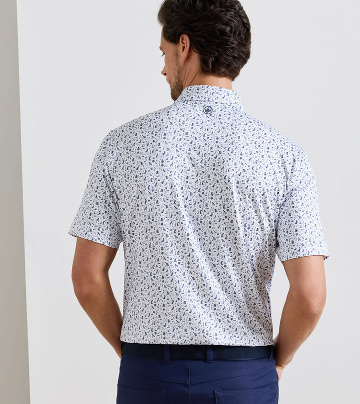 Peter Millar Read The Putt Polo - White