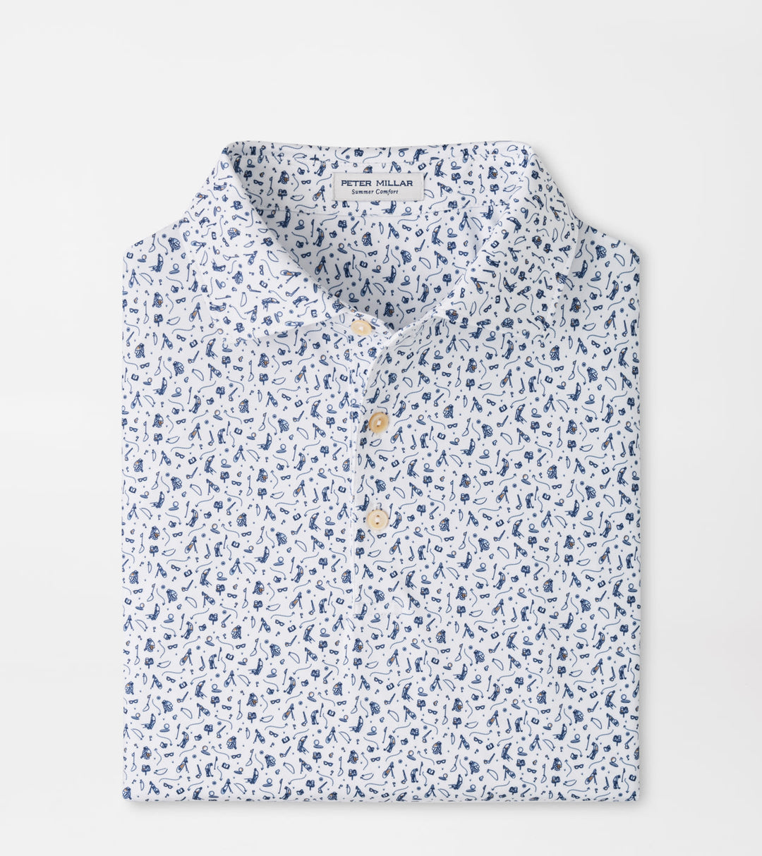 Peter Millar Read The Putt Polo - White