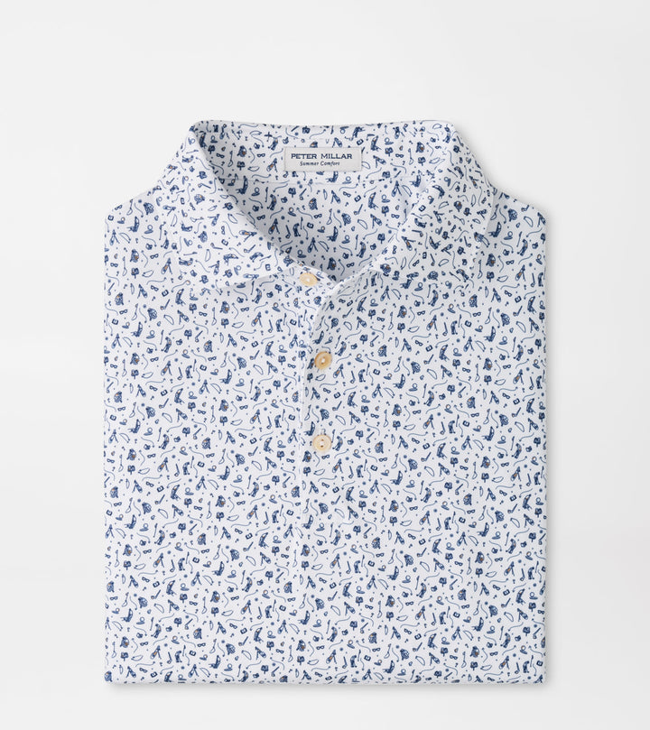 Peter Millar Read The Putt Polo - White