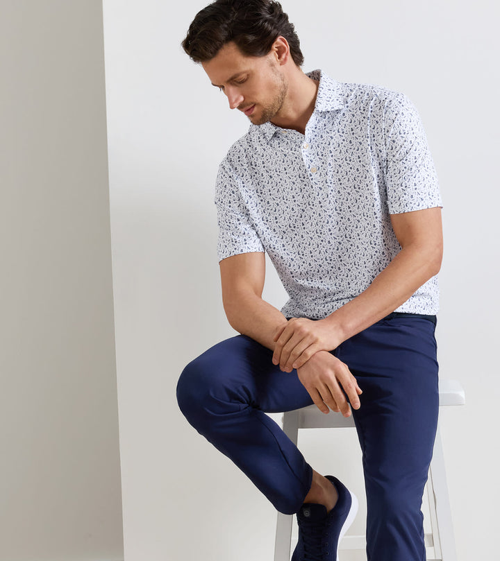 Peter Millar Read The Putt Polo - White