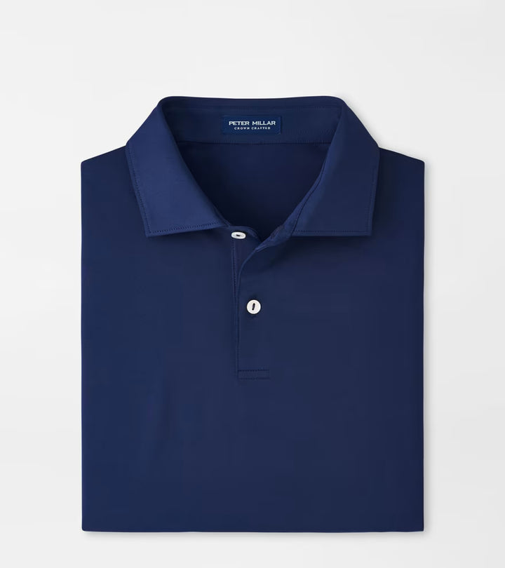 Peter Millar Solid Perf Polo Navy