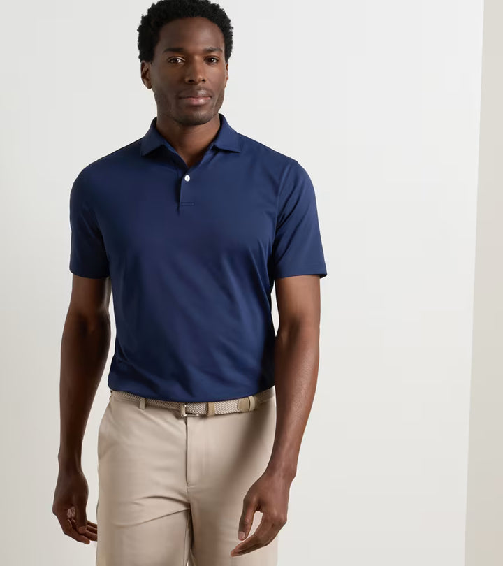 Peter Millar Solid Perf Polo Navy