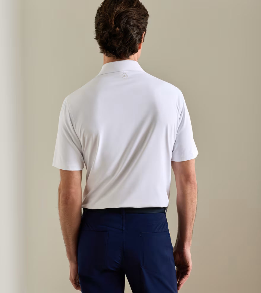 Peter Millar Solid Perf Polo White