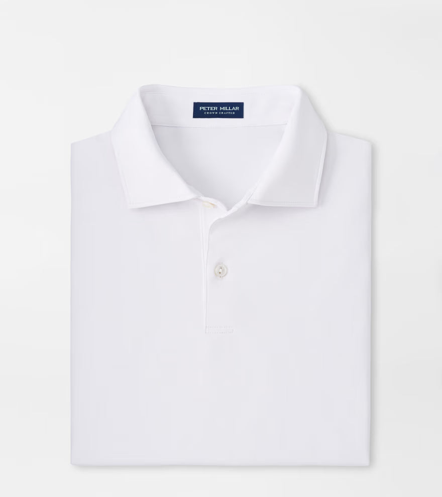 Peter Millar Solid Perf Polo White