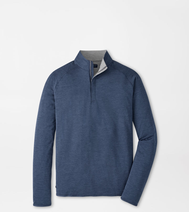 Peter Millar Stealth Perf 1/4 Zip - Cadet