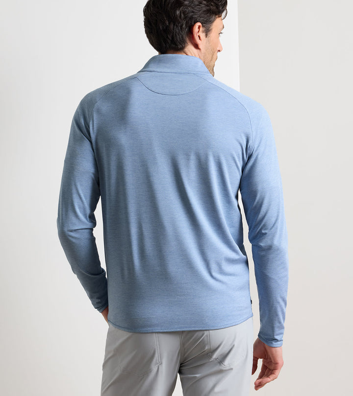 Peter Millar Stealth Stripe 1/4 Zip - Windy Blue