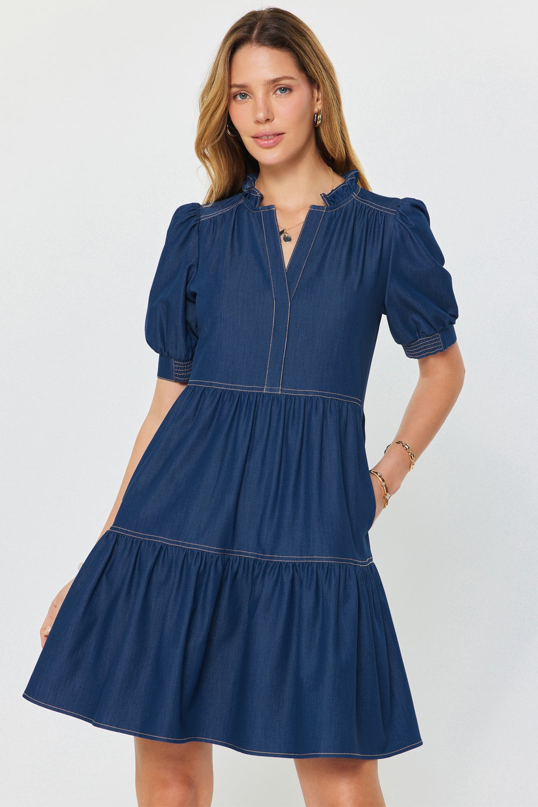Piper Tiered Denim Dress