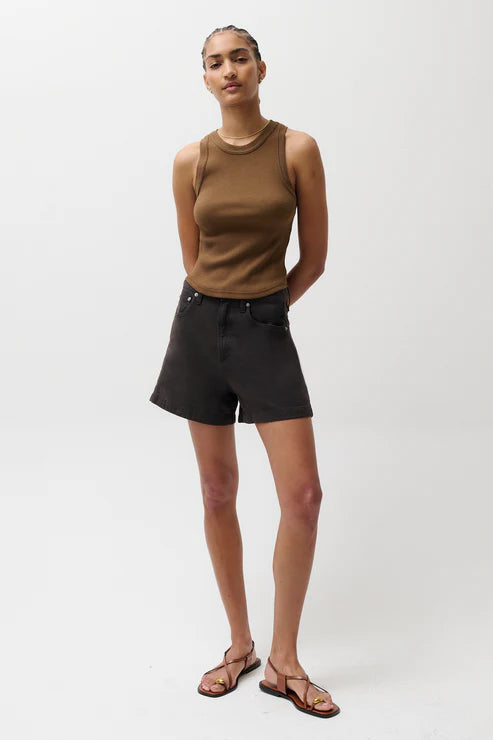 Pistola Kimora Linen Short Bristol Black