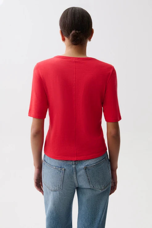 Melika Quarter Sleeve Tee Negroni