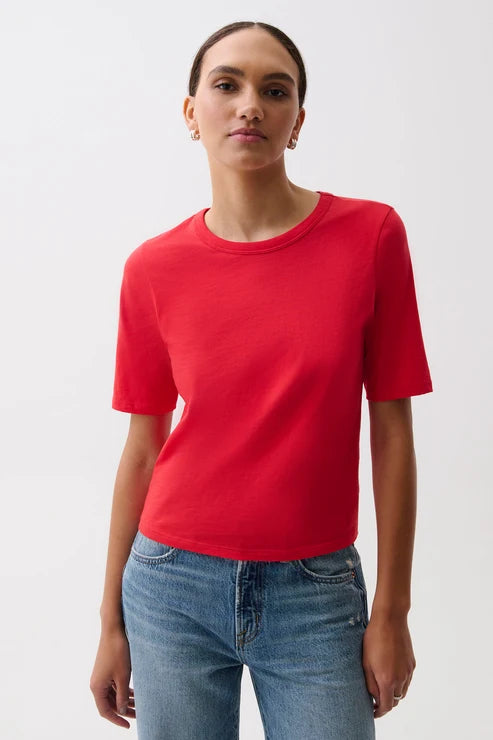 Melika Quarter Sleeve Tee Negroni