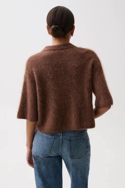 Nadya Boxy Polo Sweater – Roche