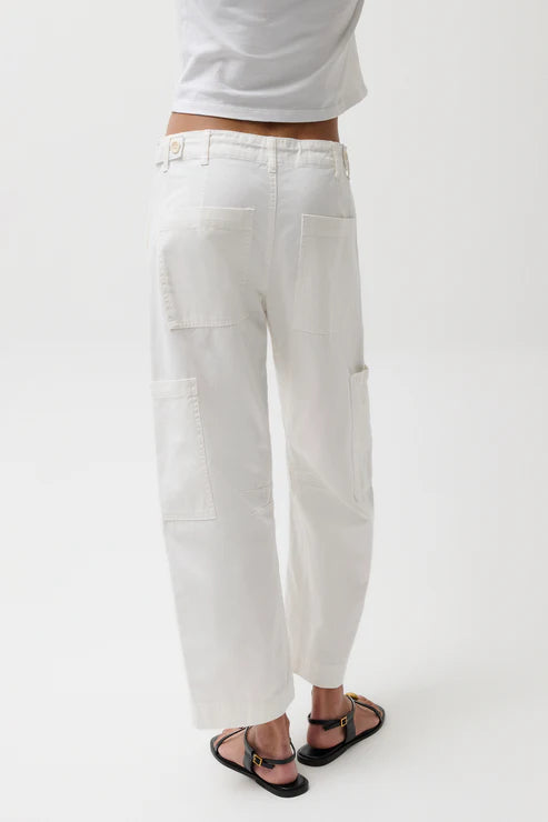 Sabrina Curved Utility Pants White