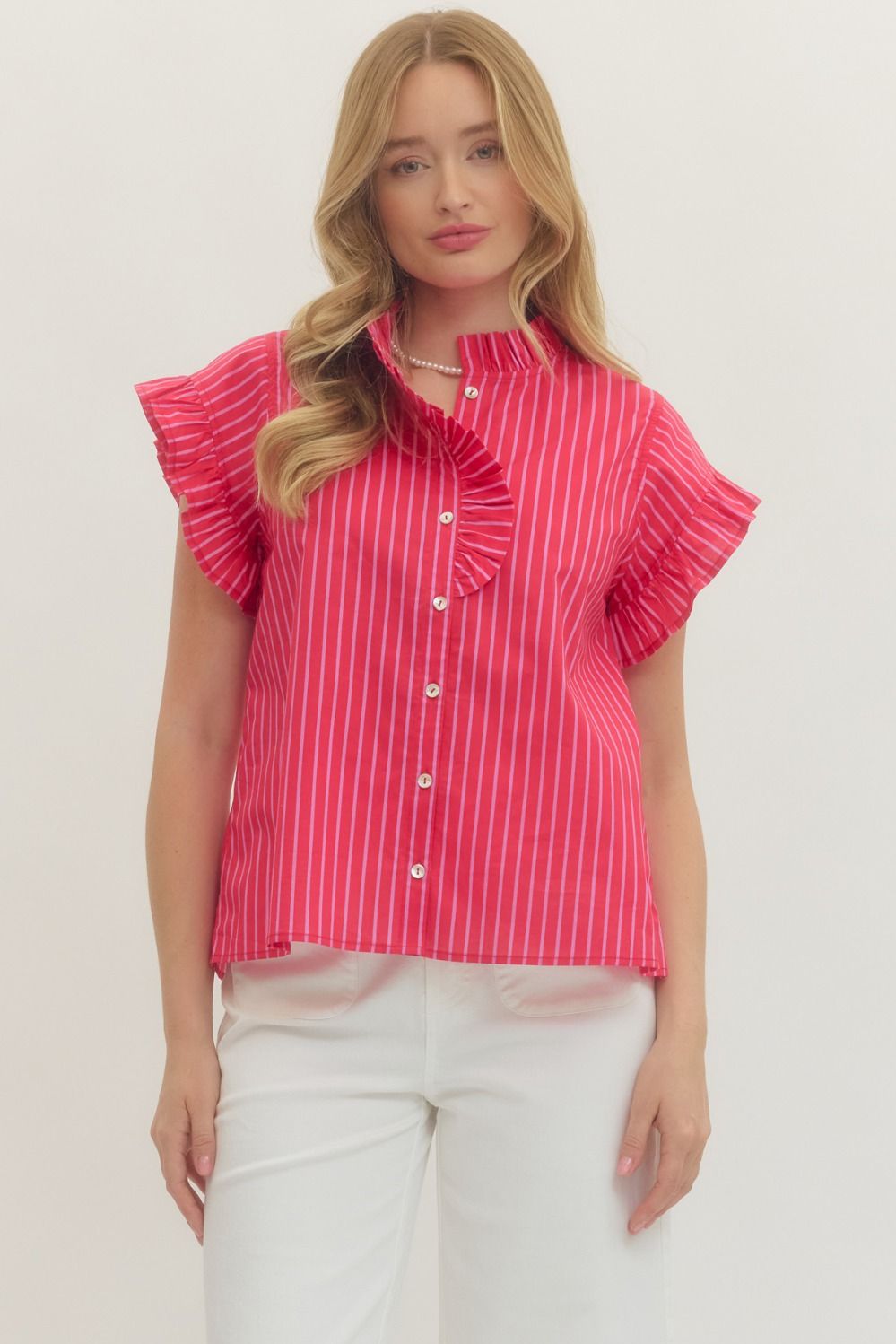 Celeste Ruffle Trim Top