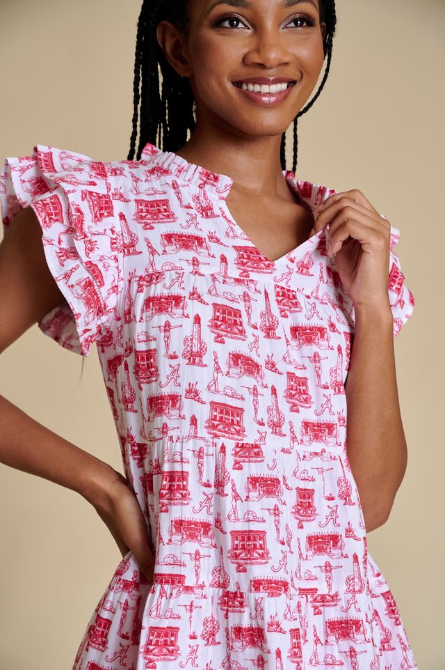 AL Flutter Sleeve Dress