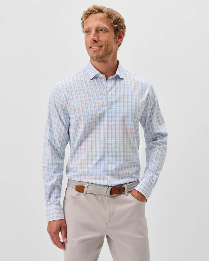 Johnnie-O Salvadore Perf Button Down White