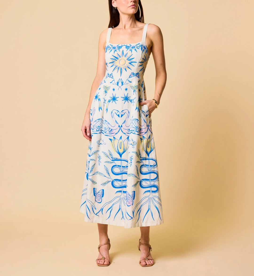 Shelly Ankle Dress in Lunada
