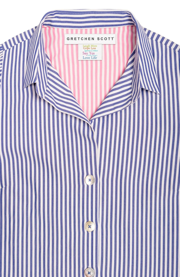 So Sweet Cotton Dress - Navy Stripe