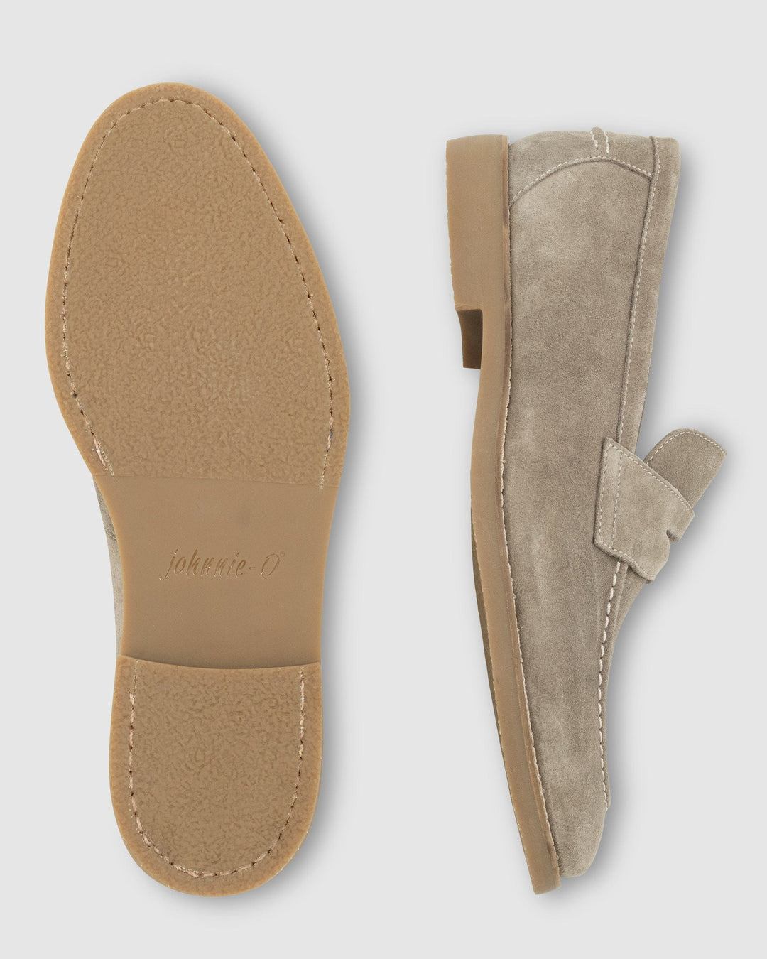 J-Flex Suede Penny Loafer - Stone