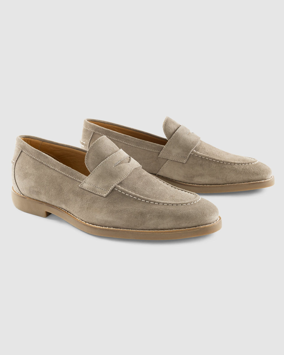 J-Flex Suede Penny Loafer - Stone