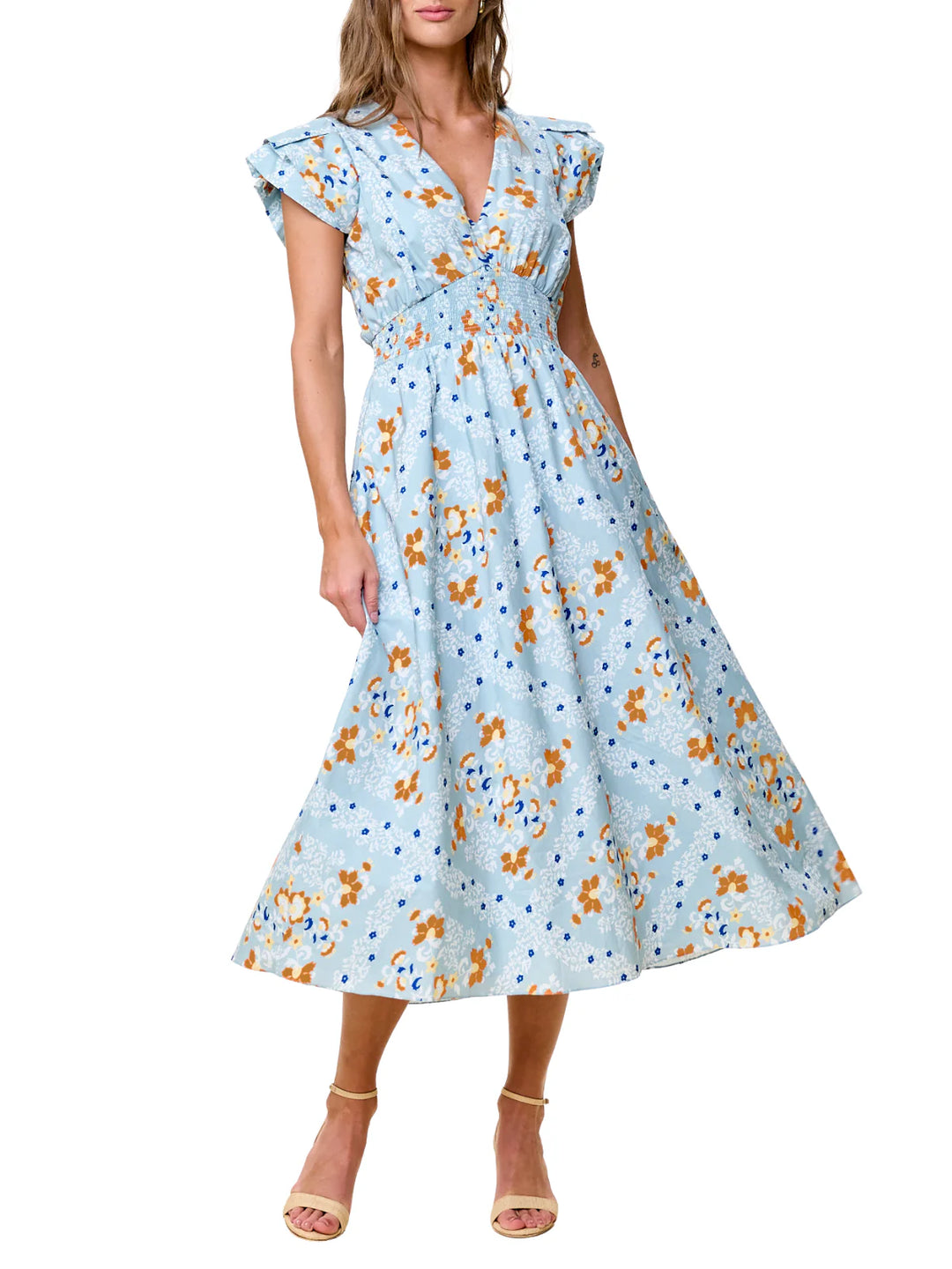 Sveva Midi Dress Vespara Print