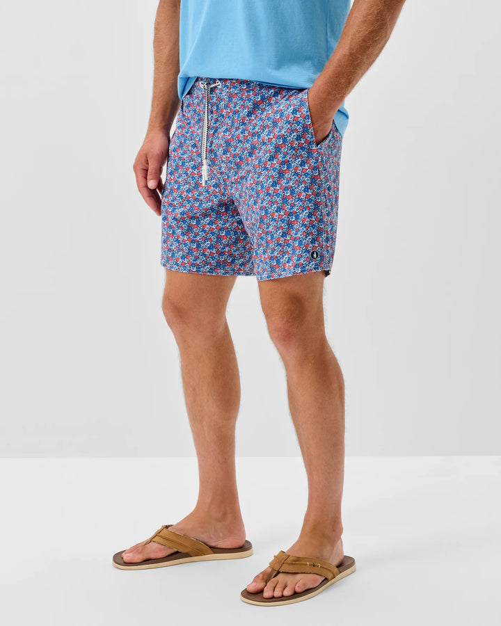 Johnnie-O Half Elastic 7" Surf Shorts Freesia
