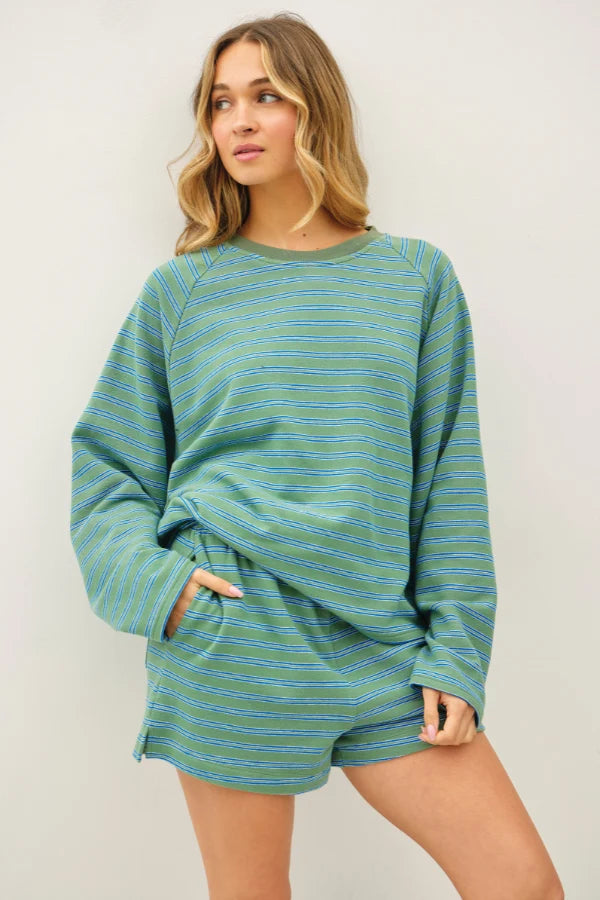 Malia Striped Set Sage