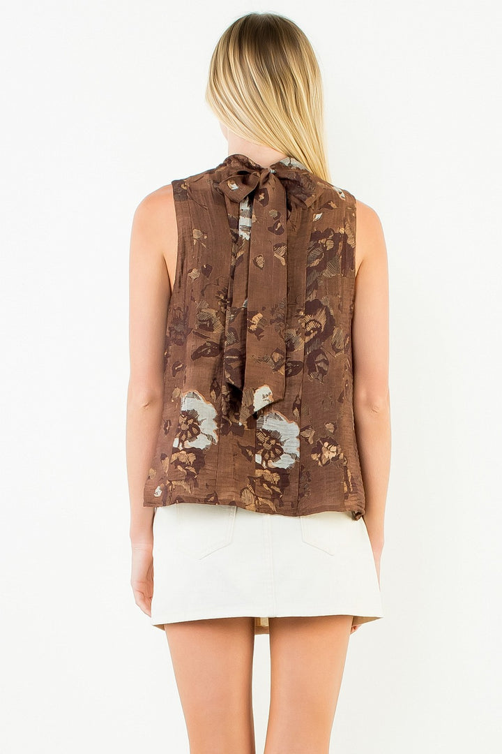 Ginny Floral Top - Brown