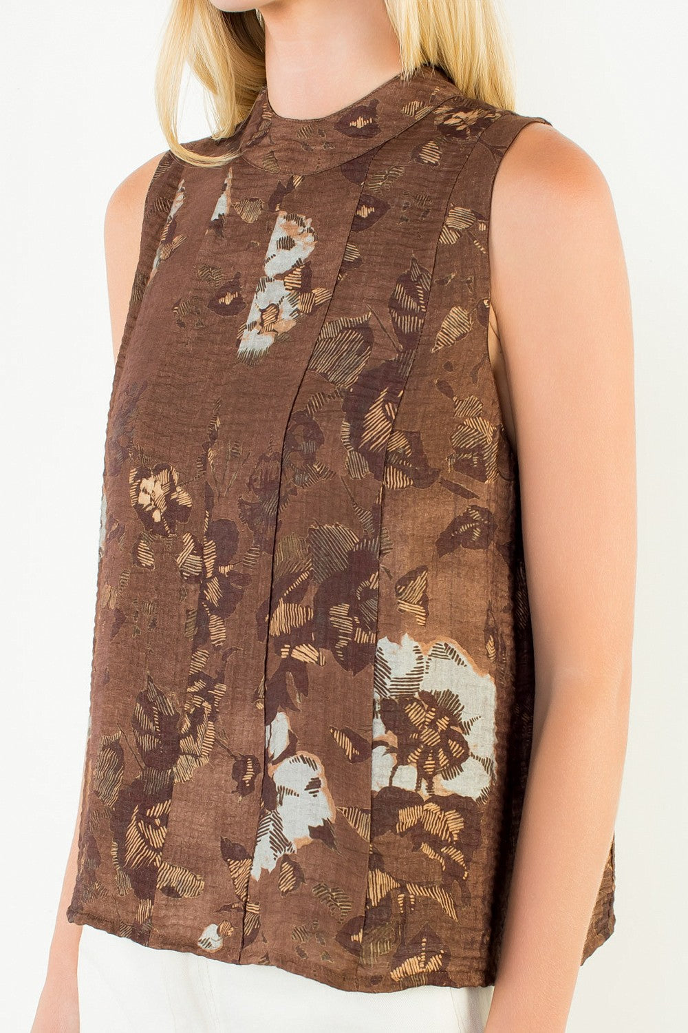 Ginny Floral Top - Brown