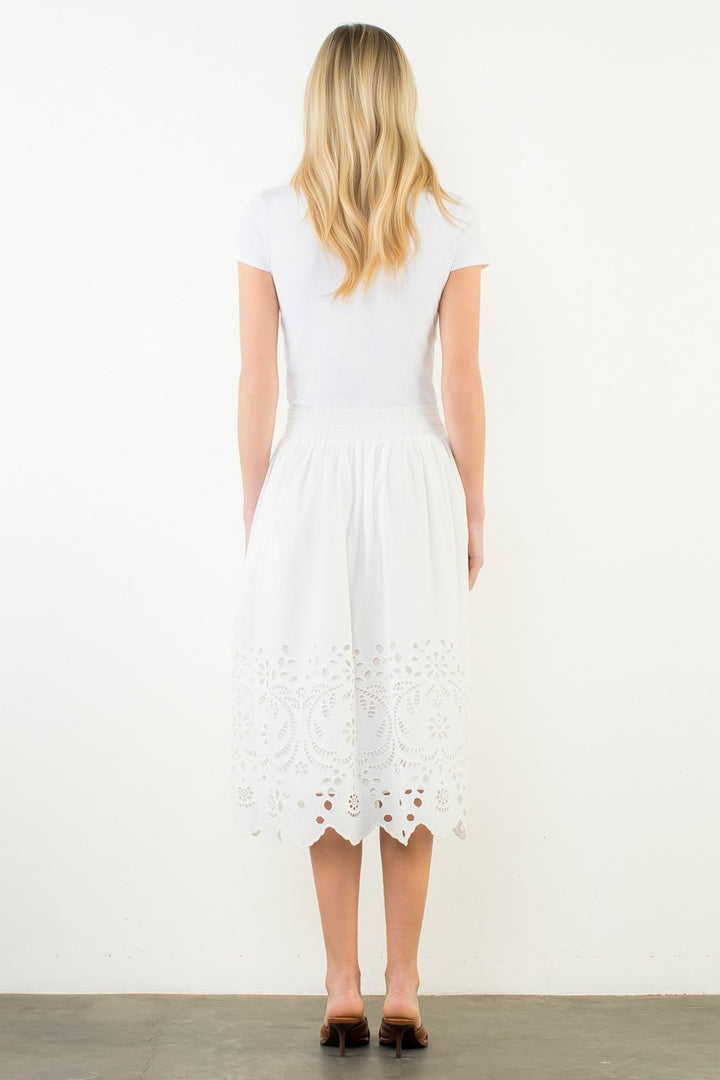 Lucy Midi Skirt White