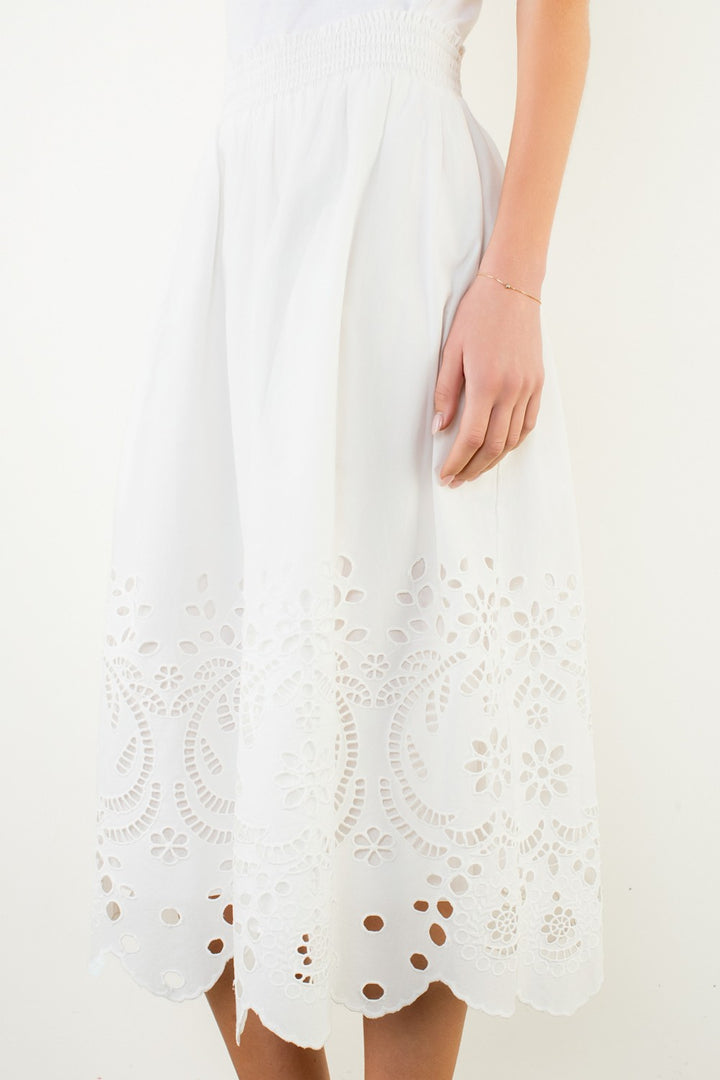 Lucy Midi Skirt White