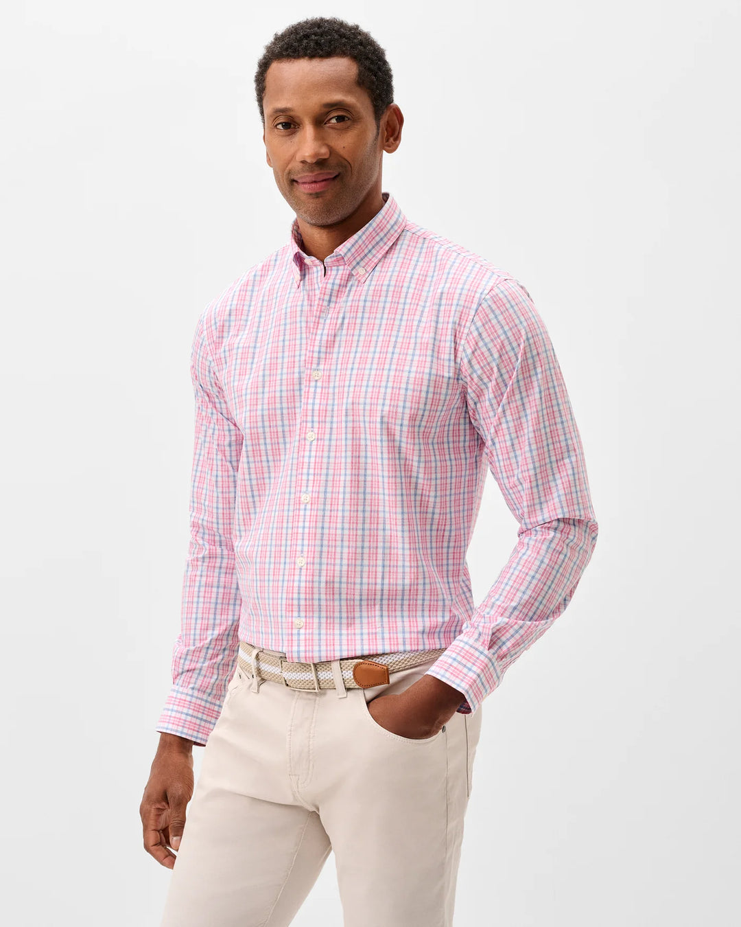 Johnnie-O Tinsley Perf Button Down Snapper