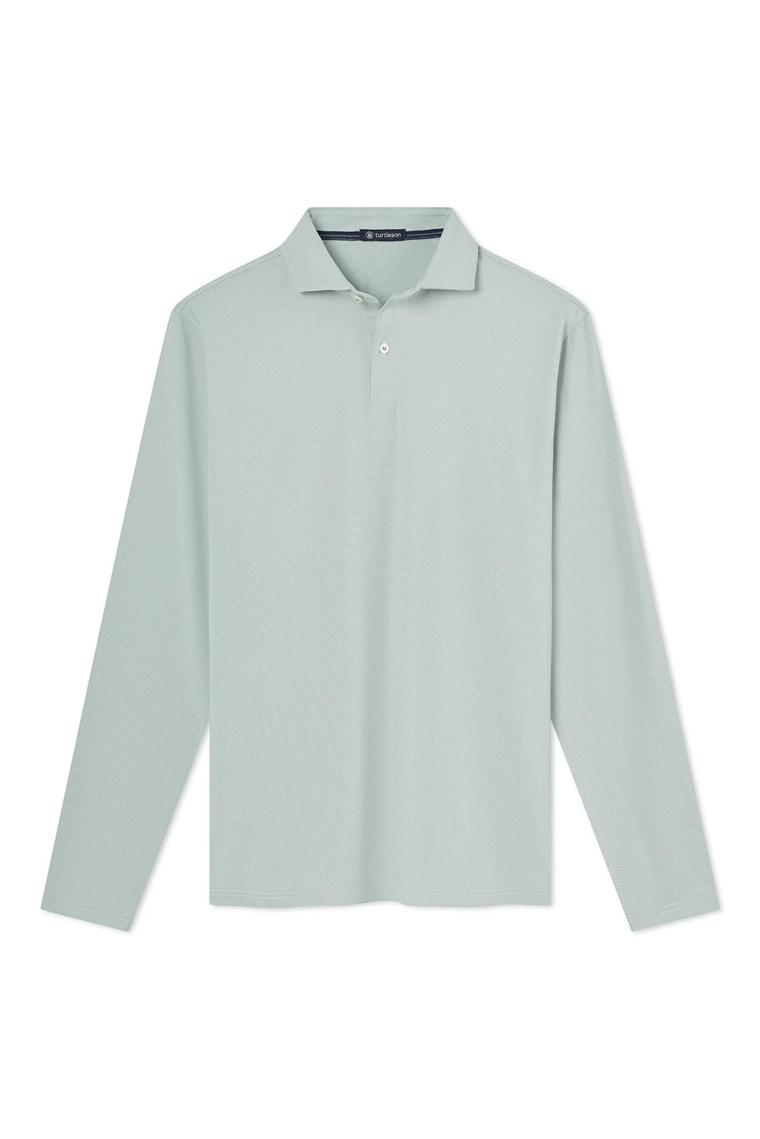Finch Stripe LS Polo - Sage