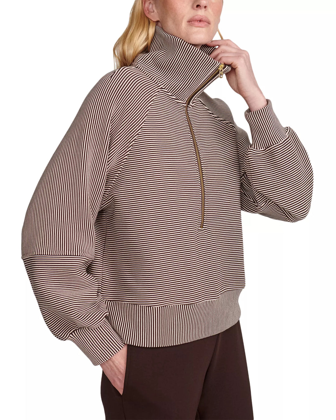Milano Half Zip Sweat 2.0 Coffee Bean/Birch
