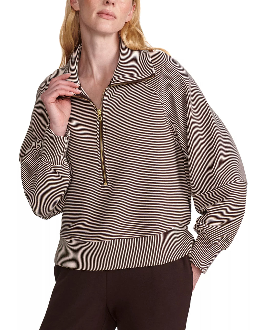 Milano Half Zip Sweat 2.0 Coffee Bean/Birch